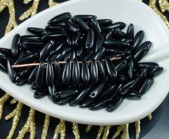 Kraftika 100pcs malé neprůhledné černé halloween české sklo dýka