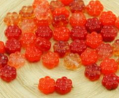 Kraftika 40pcs crystal opál červená oranžová mix halloween české