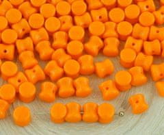 Kraftika 60pcs neprůhledné oranžové halloween preciosa pellet diablo