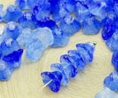 Kraftika 40pcs crystal modrá mix lapis lazuli malý zvonek květina