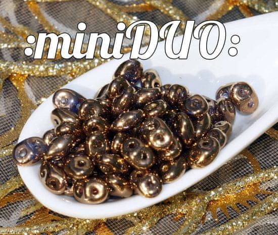 Kraftika 10g fialová tanzanite bronz lesk miniduo český skleněný