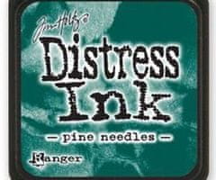 Kraftika Distress ink mini pine needles, ranger, polštářky 3x3cm