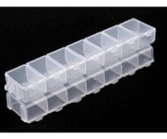 Kraftika 1sada transparent plastový box / zásobník 3,5x15x3 cm