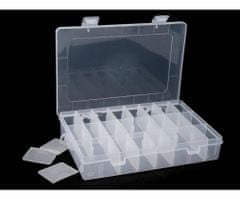 Kraftika 3ks transparent plastový box / zásobník 14x20x4 cm