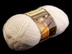 Kraftika 1ks (751) bílá pletací příze merino exclusive 100g yarnart,