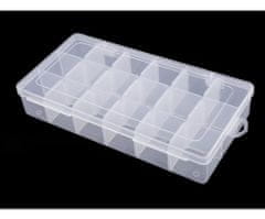 Kraftika 3ks transparent plastový box / zásobník 12,5x23x4 cm