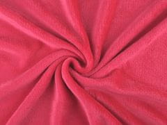 Kraftika 1m (4) růžová malinová flanel samet fleece / wellsoft
