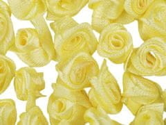 Kraftika 50ks žlutá světlá saténová růže 13-15 mm