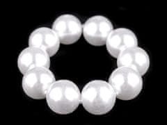 Kraftika 1ks bílá perlový náramek retro, perlové štrasové náramky