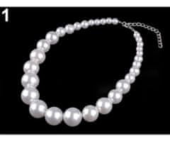 Kraftika 1ks bílá perlová perlový náhrdelník
