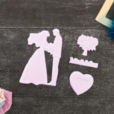 Kraftika Silikonová formička pro scrapbooking, 3d svatební motivy