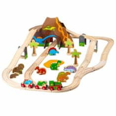 Bigjigs Rail Dřevěná vláčkodráha dinosauří