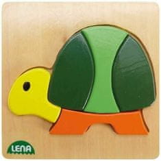 LENA Dřevěné puzzle želva