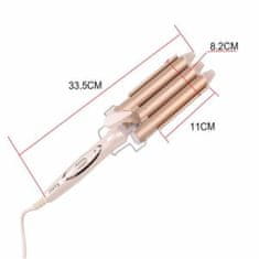 Kulma na vlasy, Profesionální Trojkulma na vlasy, Keramická trojkulma (teplota 170°C - 220 °C) | MEGA STYLE