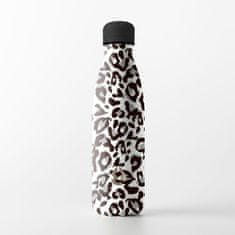 Water Revolution Nerezová Termo láhev na pití Fashion Leopard bílá Potravinářská nerezová ocel 18/8, 500 ml