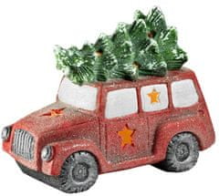 MAGIC HOME Minivan se stromkem, 1 LED, 3xAAA, keramika, 35x19x29 cm