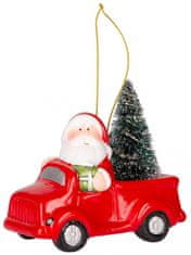 MAGIC HOME Santa v autě, LED, terakota