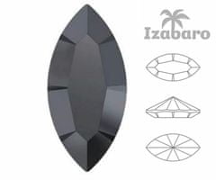 Izabaro 4ks crystal hematit 280hem navette efektní kamenné