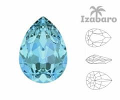 Izabaro 4ks crystal akvamarín modrá 202 hruška slza efektní