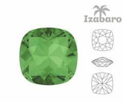 Kraftika 4ks izabaro crystal peridot green 214 polštář čtvercový