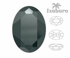 Izabaro 2ks crystal jet hematit 280hem oválné fancy kamenné