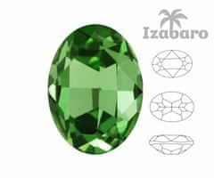 Izabaro 2ks crystal peridot green 214 oválné efektní