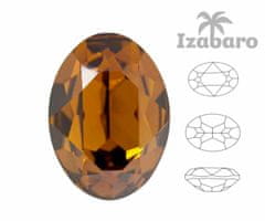 Izabaro 2ks crystal topaz yellow 203 oválné efektní kamenné