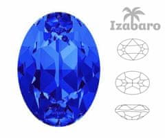 Izabaro 2ks crystal sapphire blue 206 oval fancy stone