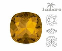 Kraftika 4ks izabaro crystal topaz žlutý 203 polštář čtvercový