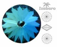 Izabaro 6ks crystal crystal bermuda blue 001bb round rivoli