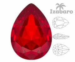 Kraftika 4ks izabaro crystal light siam red 227 hruška slza efektní