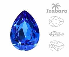 Kraftika 4ks izabaro crystal sapphire blue 206 hruška slza efektní