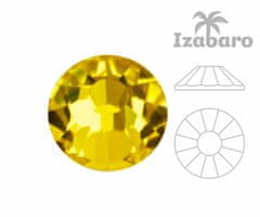 Izabaro 72ks crystal topaz yellow 203 hotfix ss34 round