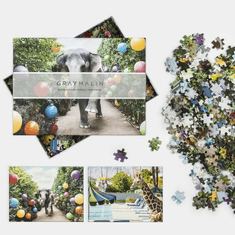 Galison Oboustranné puzzle v parku grey malin 500 dílků