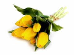Kraftika 1bunch žlutá umělá tulipánová kytice, květiny
