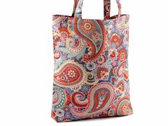 Kraftika 1ks 9 modrá jeans paisley taška gobelínová 38x42 cm