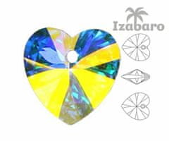 Izabaro 4ks crystal crystal ab 001ab srdce přívěsek korálky