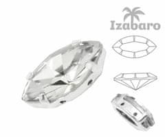 Izabaro 4228 broušený krystal, šaton, oválný navette