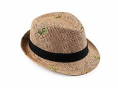 Kraftika 1ks hnědá přírodní dětský letní klobouk / slamák