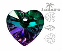 Izabaro 4ks crystal heliotrope green 001helgr srdce