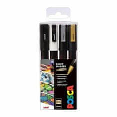 POSCA 3m metalická sada popisovačů hrot 0,9-1,3mm (4ks),