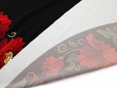 Kraftika 1ks černá list panel na dámskou kolovou sukni
