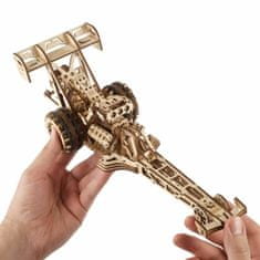 UGEARS 3d dřevěné mechanické puzzle závodní auto (dragster)