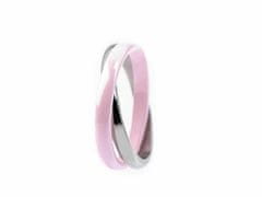 Kraftika 1ks (vel. 6) růžová nejsv. dvojitý prsten - keramika