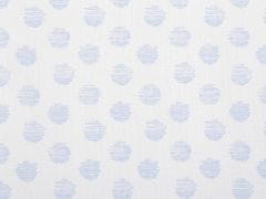 Kraftika 1m bílá modrá světlá bavlněná látka / plátno puntíky
