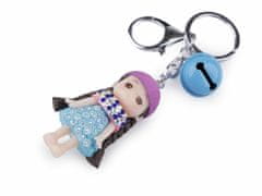 Kraftika 1ks 6 modrá azuro přívěsek na klíče / batoh panenka s