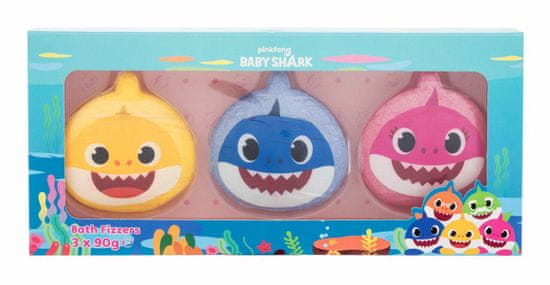 Pinkfong 90g baby shark bath fizzers kit, bomba do koupele