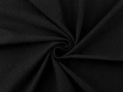 Kraftika 1m černá úplet bavlněný jednobarevný, úplety jednobarevné