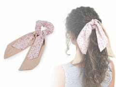 Kraftika 1ks černá gumička scrunchie do vlasů s mašlí