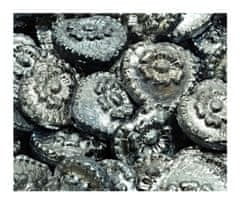 Kraftika 4 ks silver metallic graphite valentines svatební srdce s